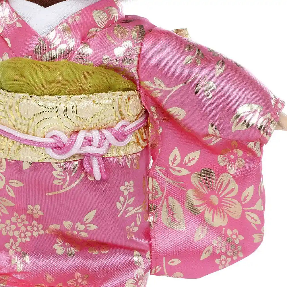 Sekiguchi Monchhichi Girl Plush Toy Furisode Style 20cm Height- Japan Figure Store - #1 Bring To You The Best Japanese Goods