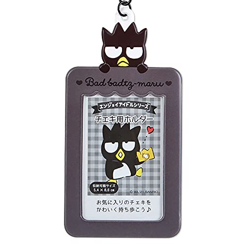 Sanrio Bad Badtz‑Maru Cheki Photo Holder Keychain (Enjoy Idol Series) – Black