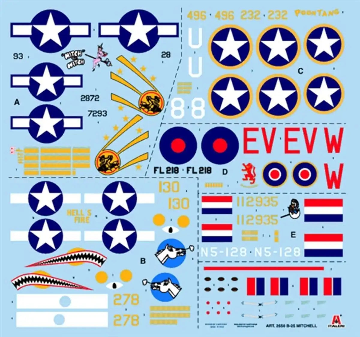 Tamiya 1/48 Italeri Lockheed B-25 C/D Mitchell Plastic Model- Japan Figure Store - #1 Bring To You The Best Japanese Goods