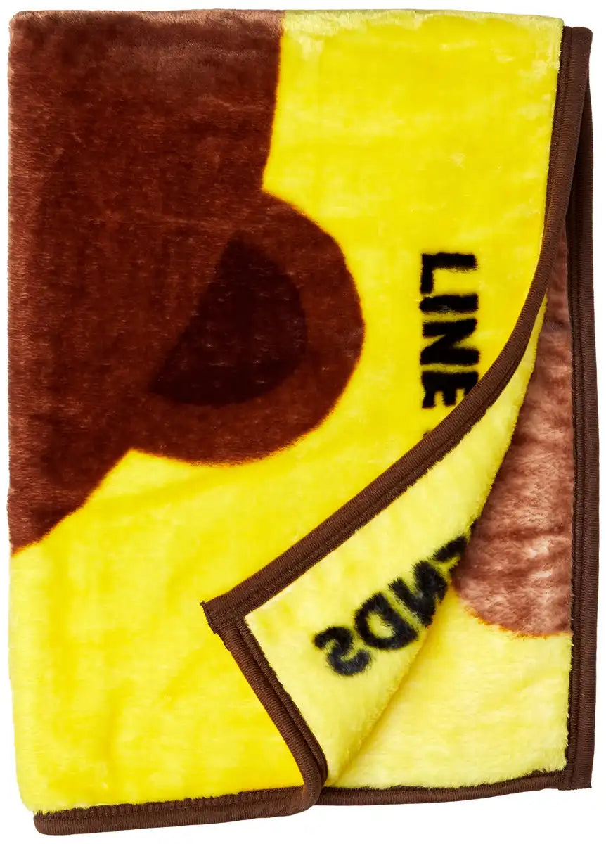 MARUSHIN Line Friends Blanket Happy Brown- Japan Figure Store - #1 Bring To You The Best Japanese Goods
