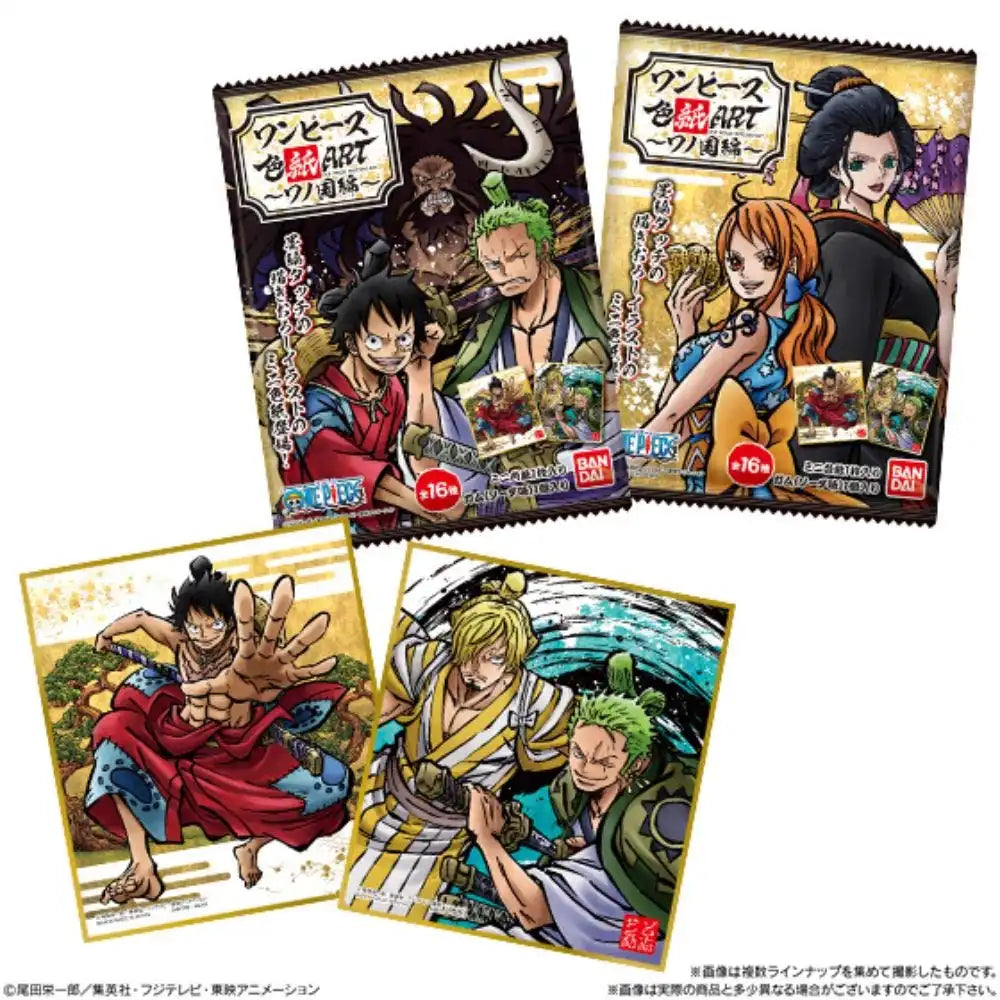 BANDAI CANDY - One Piece Shikishi Art -Wano Country- 10Pack Box - Candy Toy- Japan Figure Store - #1 Bring To You The Best Japanese Goods