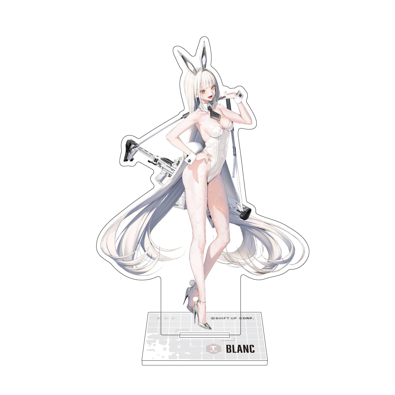 Algernon Products Nikke Acrylic Stand White 118x41-92mm Display Accessory