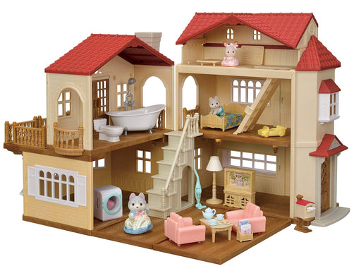 Epoch Sylvanian Families Big Red Roof House Deluxe Set with Secret Room- Japan Figure Store - #1 Bring To You The Best Japanese Goods