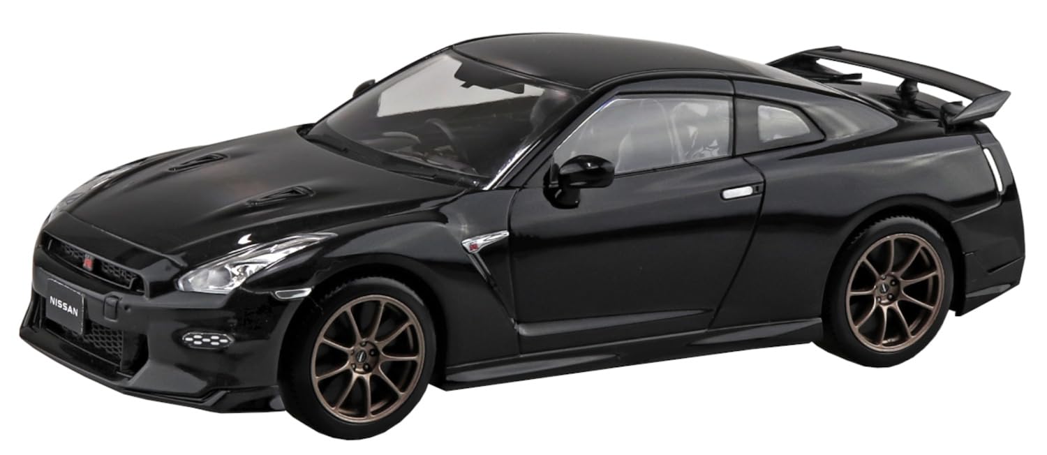 Aoshima 1/32 Rakupla Snap Kit Nissan GT-R 2024 Model Black Pearl
