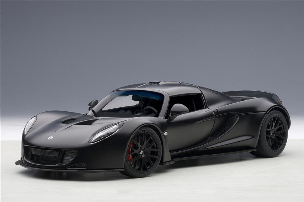 Autoart 75401 1/18 Hennessey Venom GT Spyder Matte Carbon Black Model- Japan Figure Store - #1 Bring To You The Best Japanese Goods