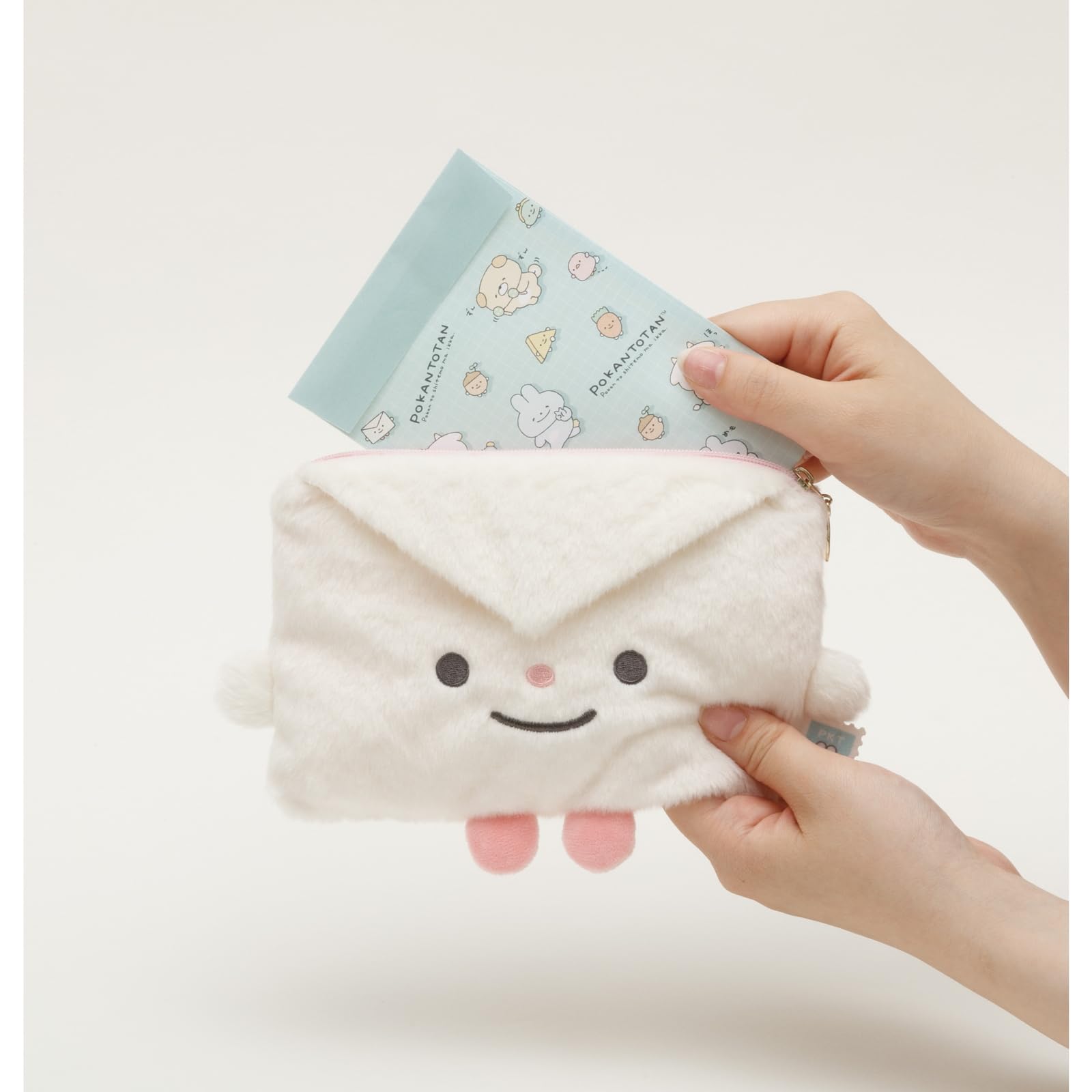 San-X Ca44701 Pokantotan Plush Pouch Otegamitan - Soft and Cute Storage Solution- Japan Figure Store - #1 Bring To You The Best Japanese Goods