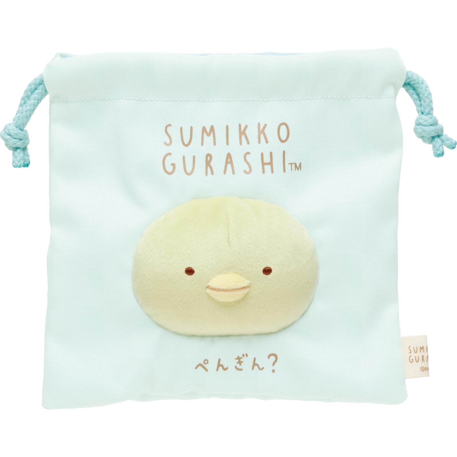 San-X Sumikko Gurashi Fluffy Penguin Drawstring Bag - Sumikko Love Series- Japan Figure Store - #1 Bring To You The Best Japanese Goods