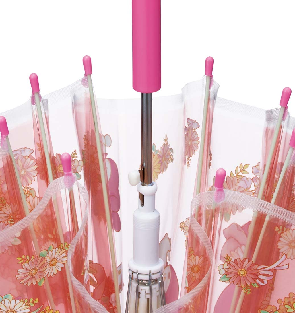 Skater My Melody Dome-Shaped Umbrella for Girls Age 9-10 55cm Vinyl 8-Rib One-Touch Open- Japan Figure Store - #1 Bring To You The Best Japanese Goods