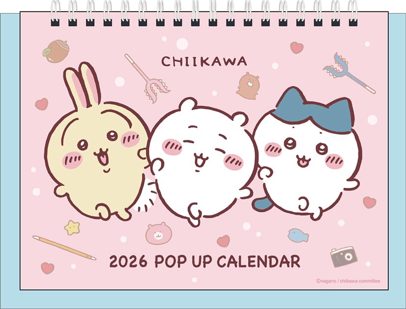 Ensky Chiikawa 2026 Pop-Up Desk Calendar 14x20cm CL-074