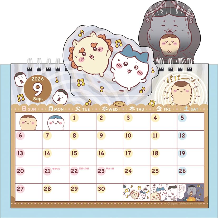 Ensky Chiikawa 2026 Pop-Up Desk Calendar 14x20cm CL-074