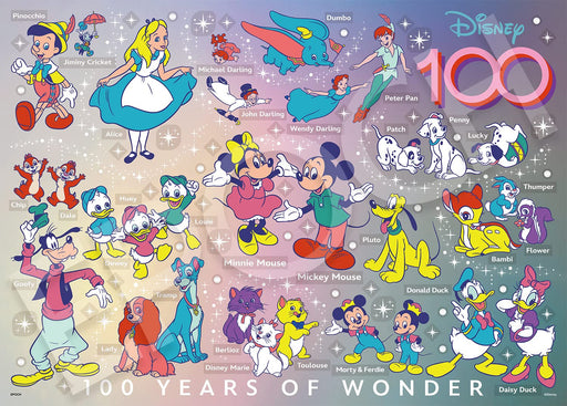 Epoch Disney 100 Years of Wonder 500-Piece Jigsaw Puzzle with Glue & Spatula