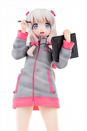 Figurine PVC Orcatoys Eromanga Sensei Izumi Sagiri souriante, couverture du volume 1