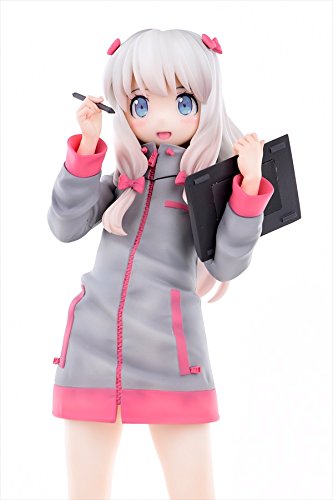 Figurine PVC Orcatoys Eromanga Sensei Izumi Sagiri souriante, couverture du volume 1