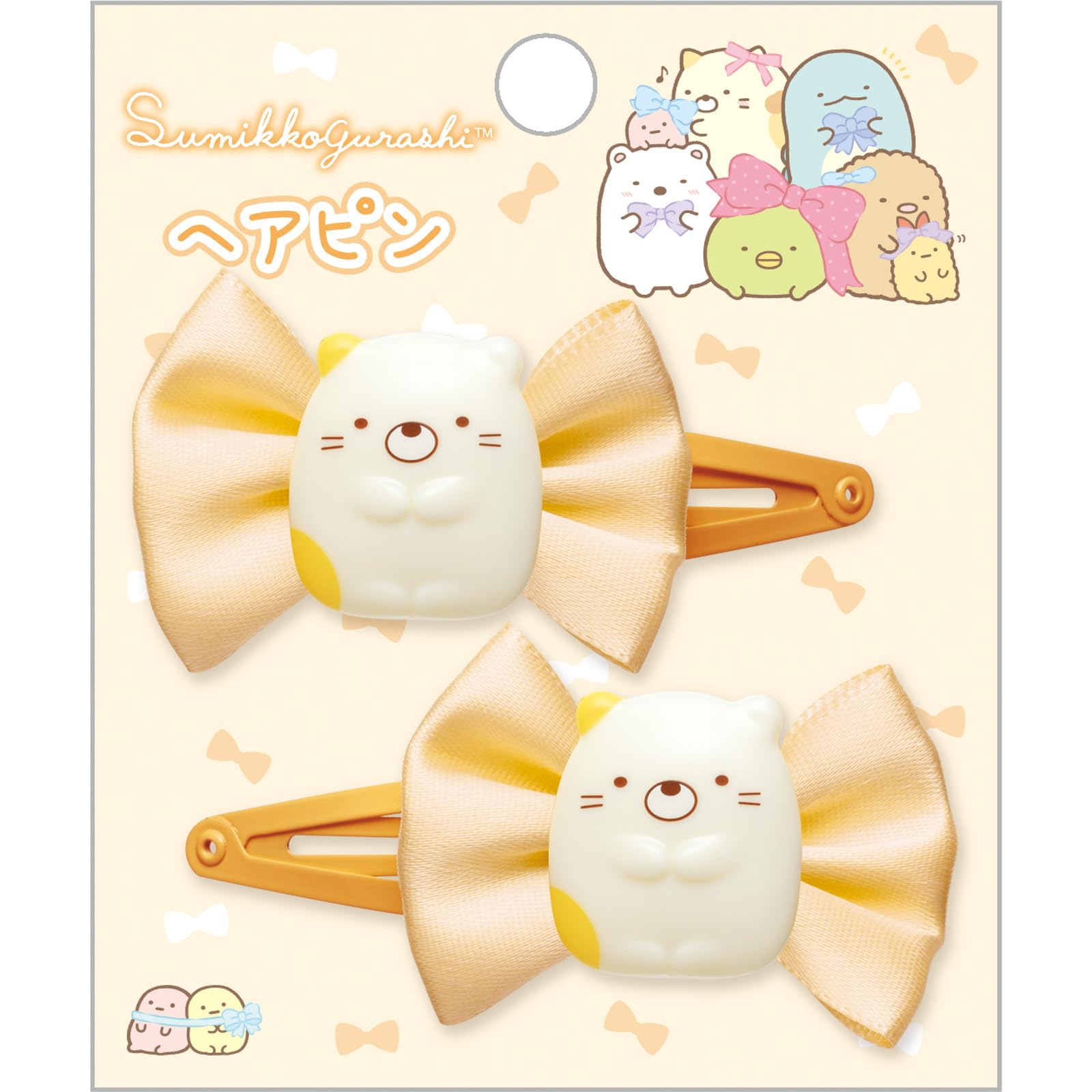 San-X Fe40105 Sumikko Gurashi Hairpin Cat Design - Cute Accessory for Kids- Japan Figure Store - #1 Bring To You The Best Japanese Goods