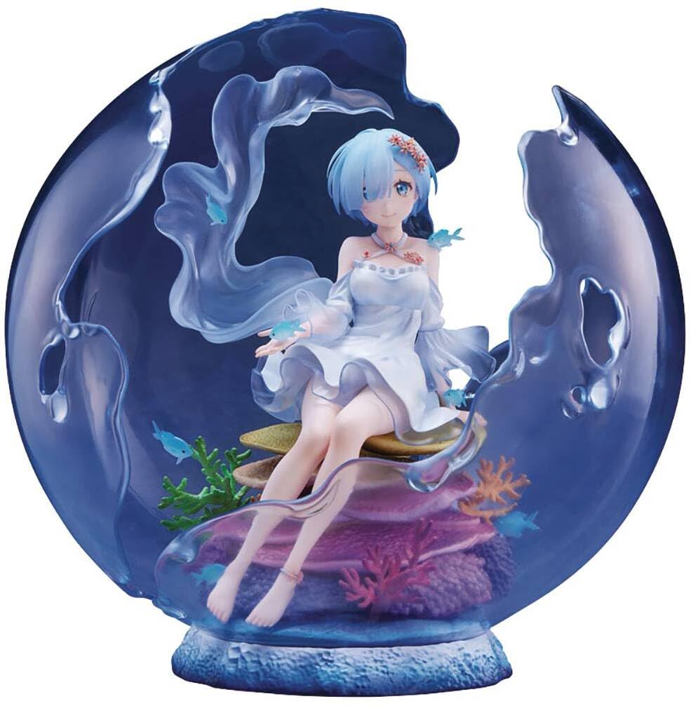 Figurine en PVC à collectionner Furyu Re:Zero Rem Aqua Orb à l'échelle 1/7