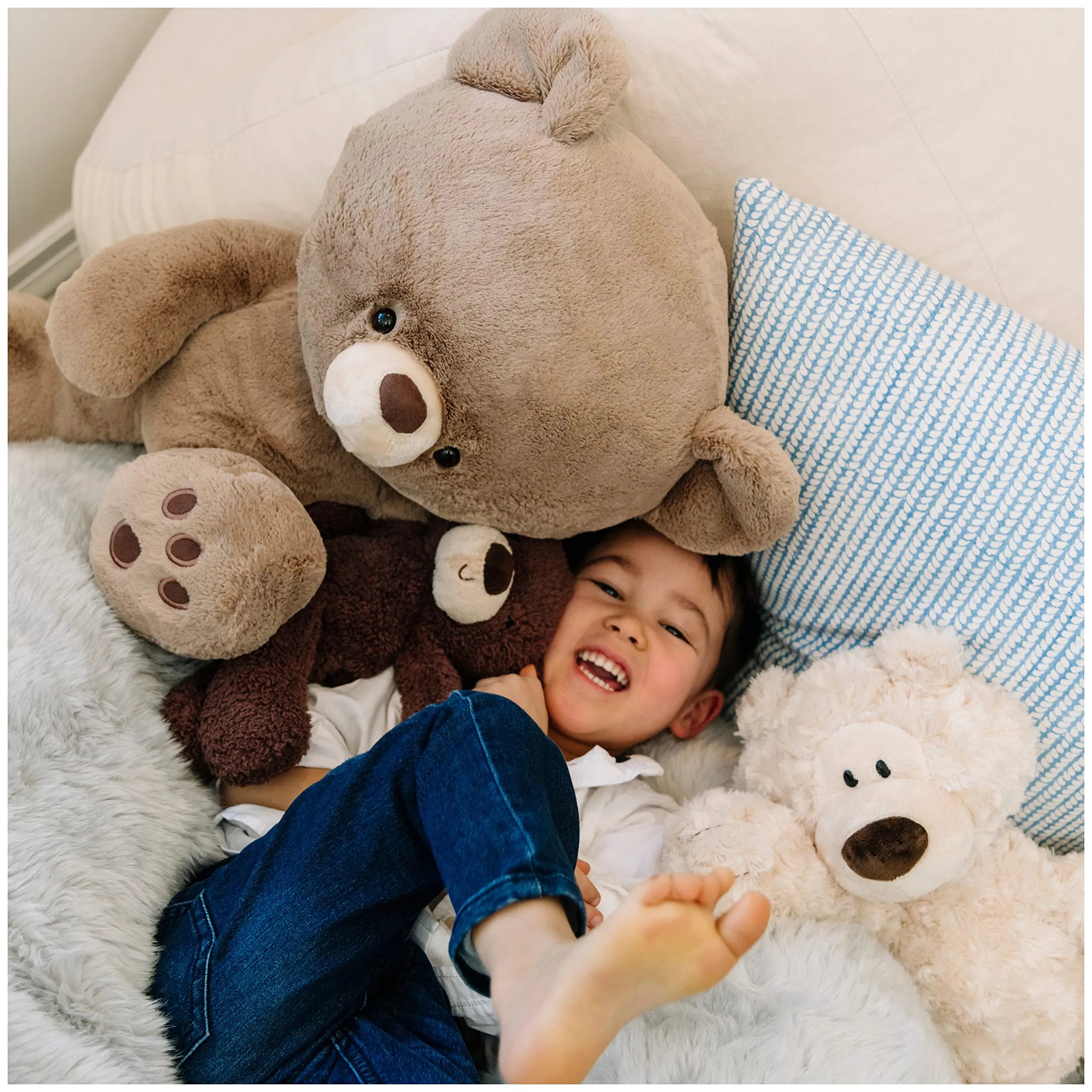 Gund Philbin Bear Philbin Large Stuffed Animal Plush Beige 18'' Plush Toy And Figure- Japan Figure Store - #1 Bring To You The Best Japanese Goods