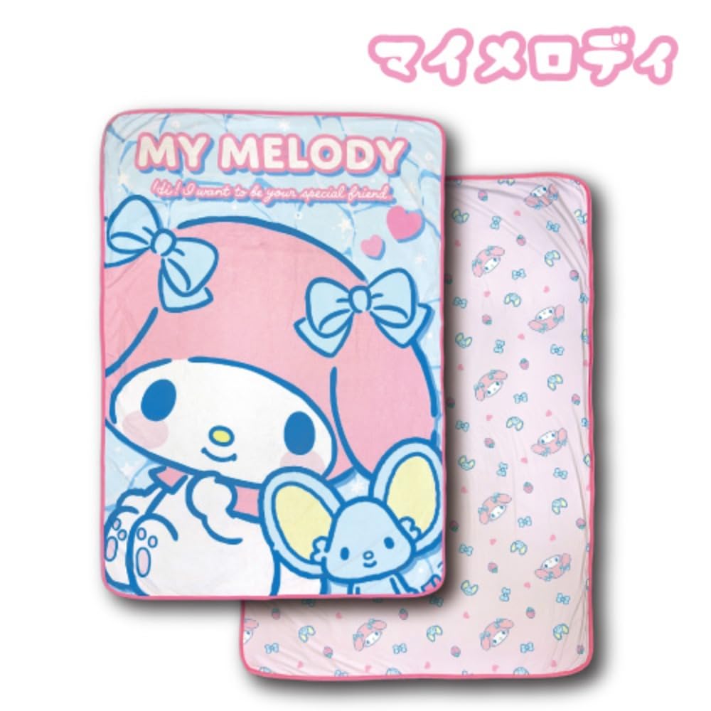 San-X My Melody Cool Blanket 100 x 140 cm – Lightweight and Soft Touch- Japan Figure Store - #1 Bring To You The Best Japanese Goods