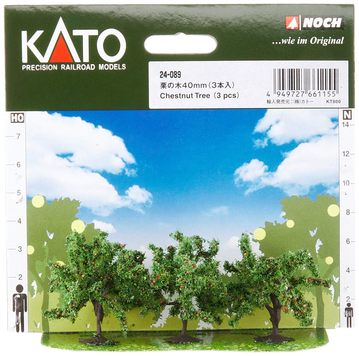 Kato N Gauge Chestnut Tree 40mm 3pcs Diorama Supplies 24-089- Japan Figure Store - #1 Bring To You The Best Japanese Goods