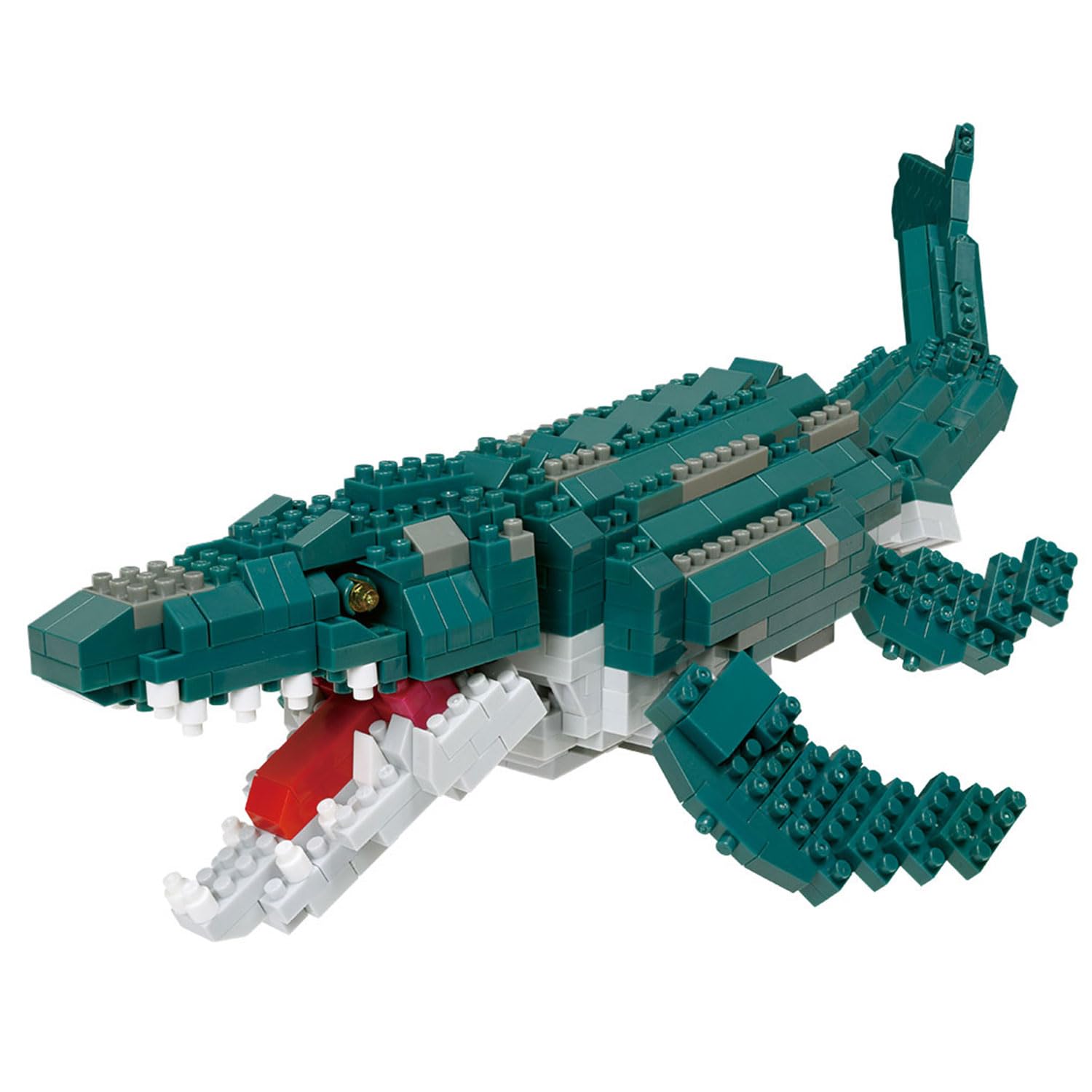 Nanoblock Dino Series: Mosasaurus Model 6.5x12.5x32cm Ages 12+ NBM-053- Japan Figure Store - #1 Bring To You The Best Japanese Goods