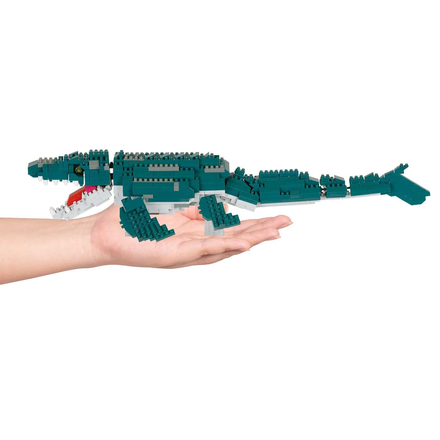 Nanoblock Dino Series: Mosasaurus Model 6.5x12.5x32cm Ages 12+ NBM-053- Japan Figure Store - #1 Bring To You The Best Japanese Goods