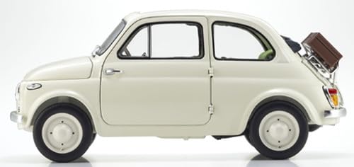 Kyosho 1/18 Scale Fiat Nuova 500 Ivory Model with Accessories Ks08966Wa