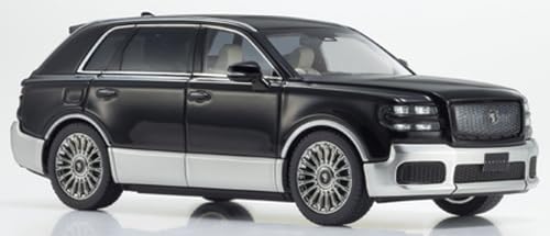 Modèle miniature Kyosho 1/43 Toyota Century Rinpo, noir argenté, intérieur fromage.