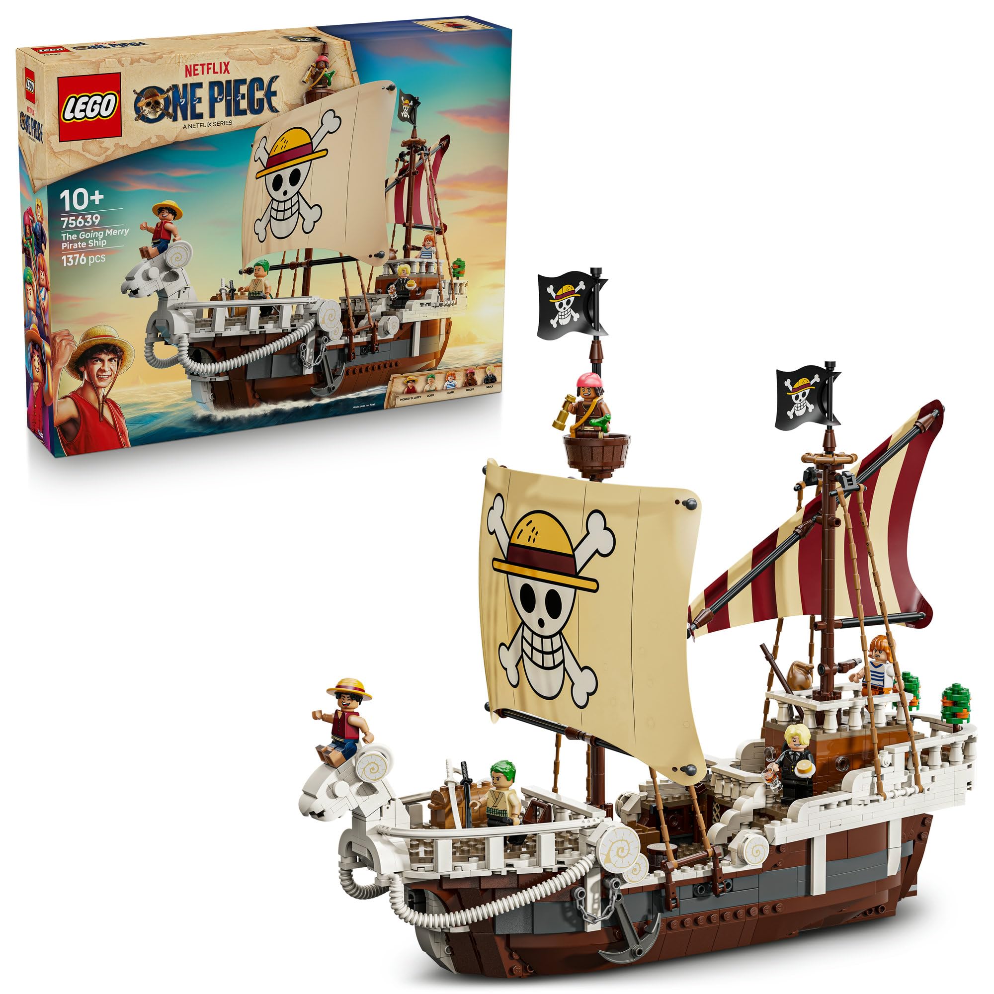 Lego One Piece Pirate Ship Building Set for Ages 10-12 Item 75639