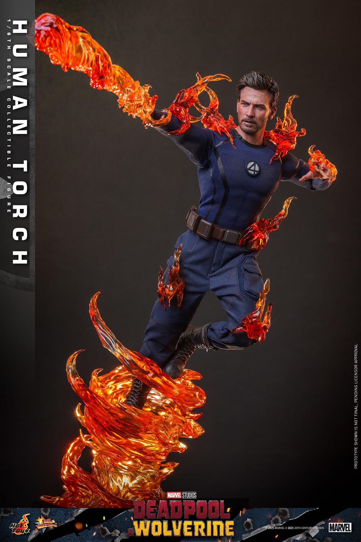 Hot Toys Movie Masterpiece Deadpool Wolverine Human Torch 1/6 Scale Figure