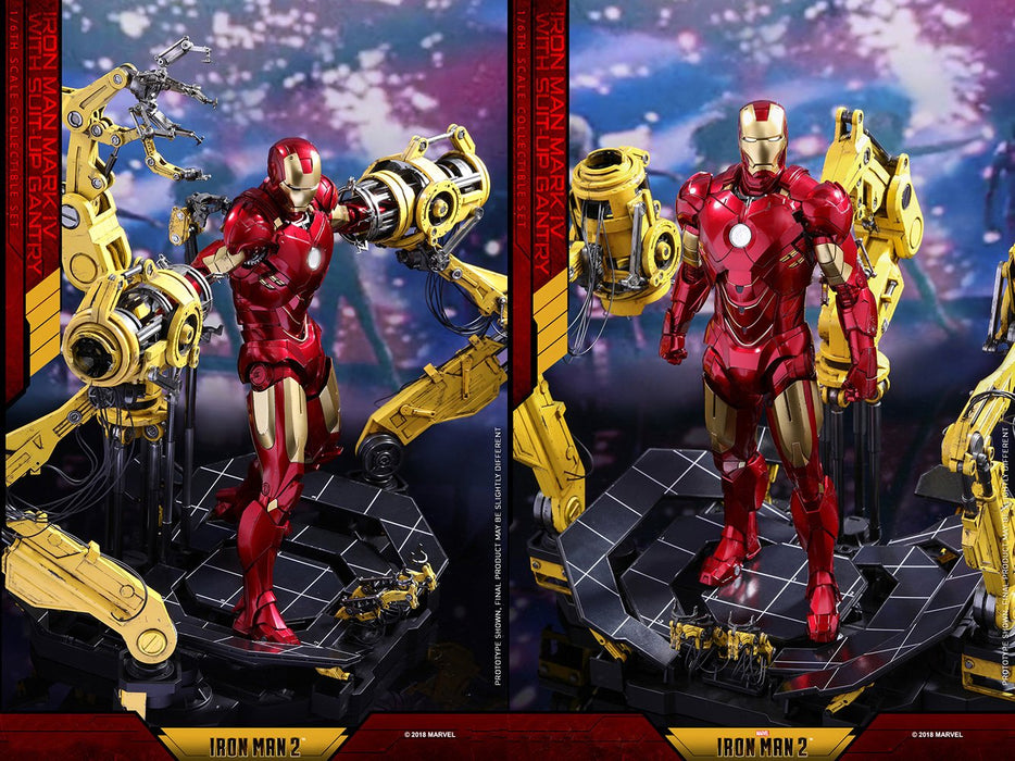 Hot Toys Movie Masterpiece Iron Man 2 1/6 Scale Figure Mark 4 with Gantry- Japan Figure Store - #1 Bring To You The Best Japanese Goods