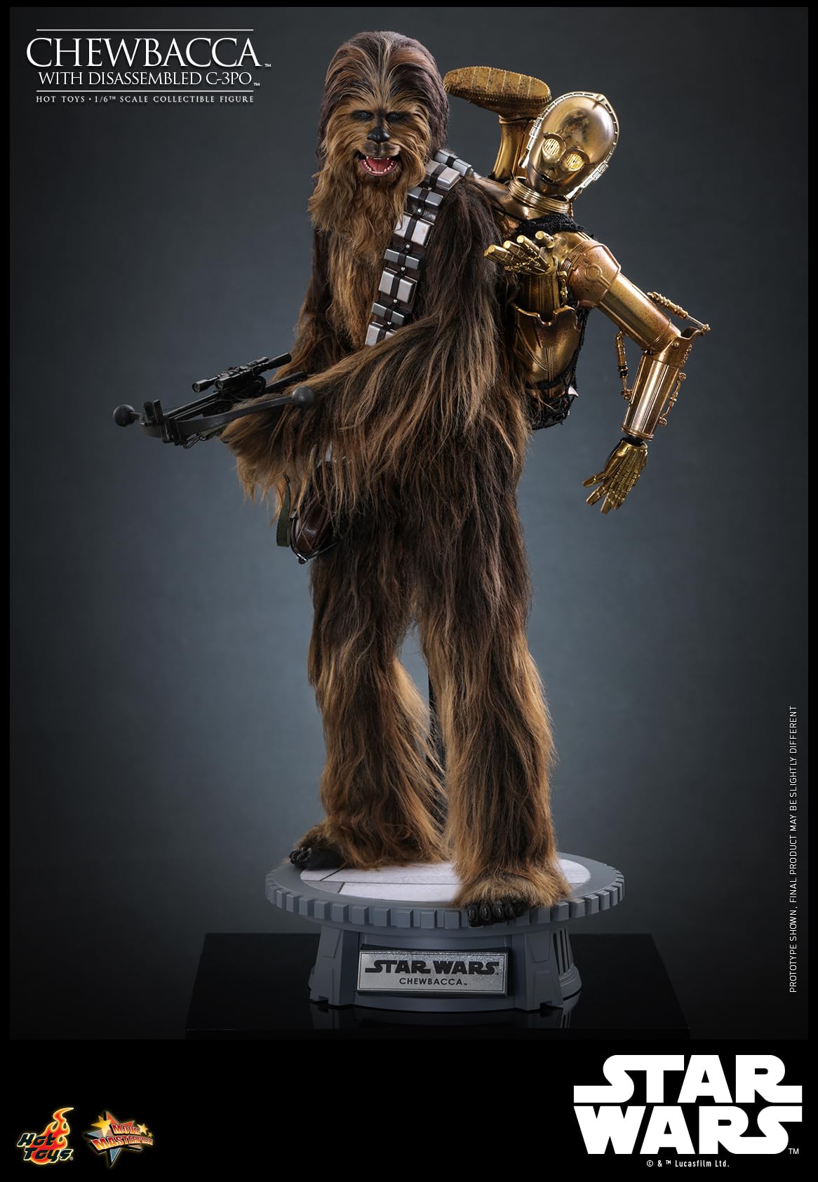 Hot Toys 1/6 Scale Star Wars Chewbacca and C-3PO Figure The Empire Strikes Back