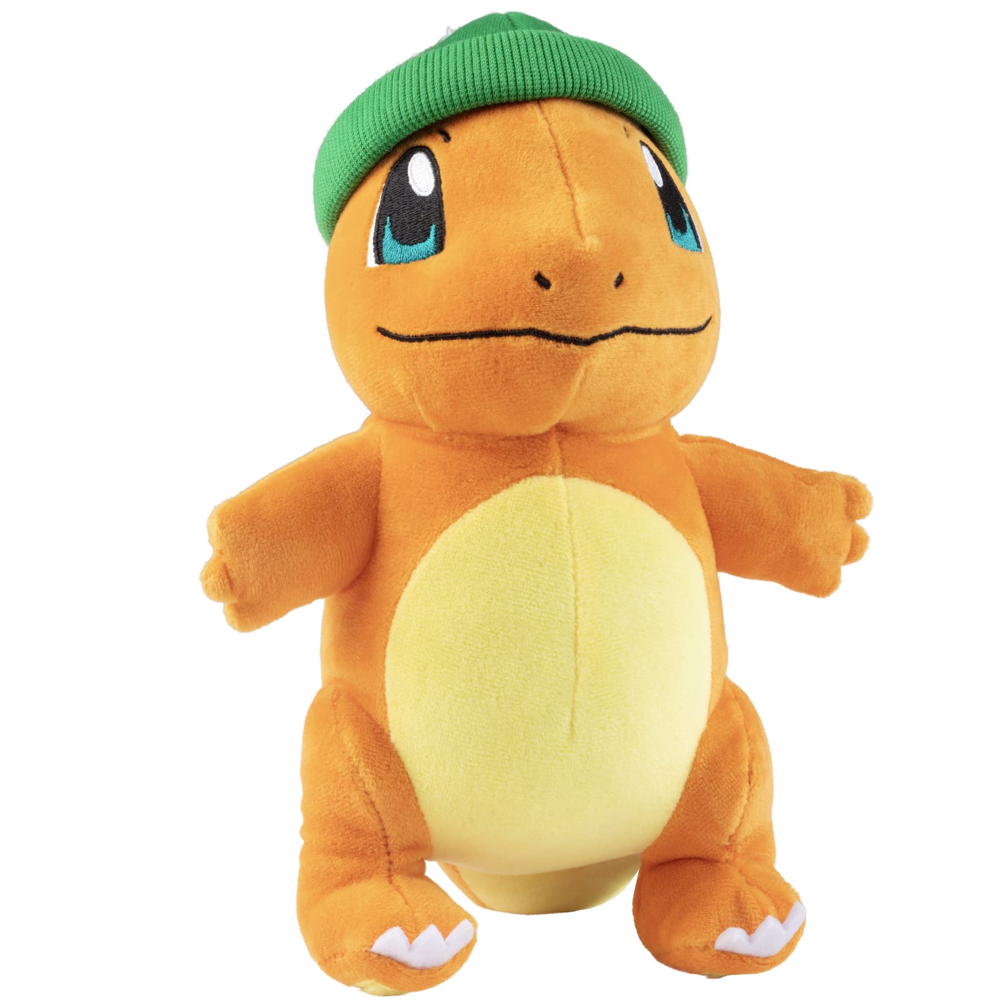 Pokemon 8-Inch Holiday Charmander Plush with Winter Hat - Perfect Gift for Kids