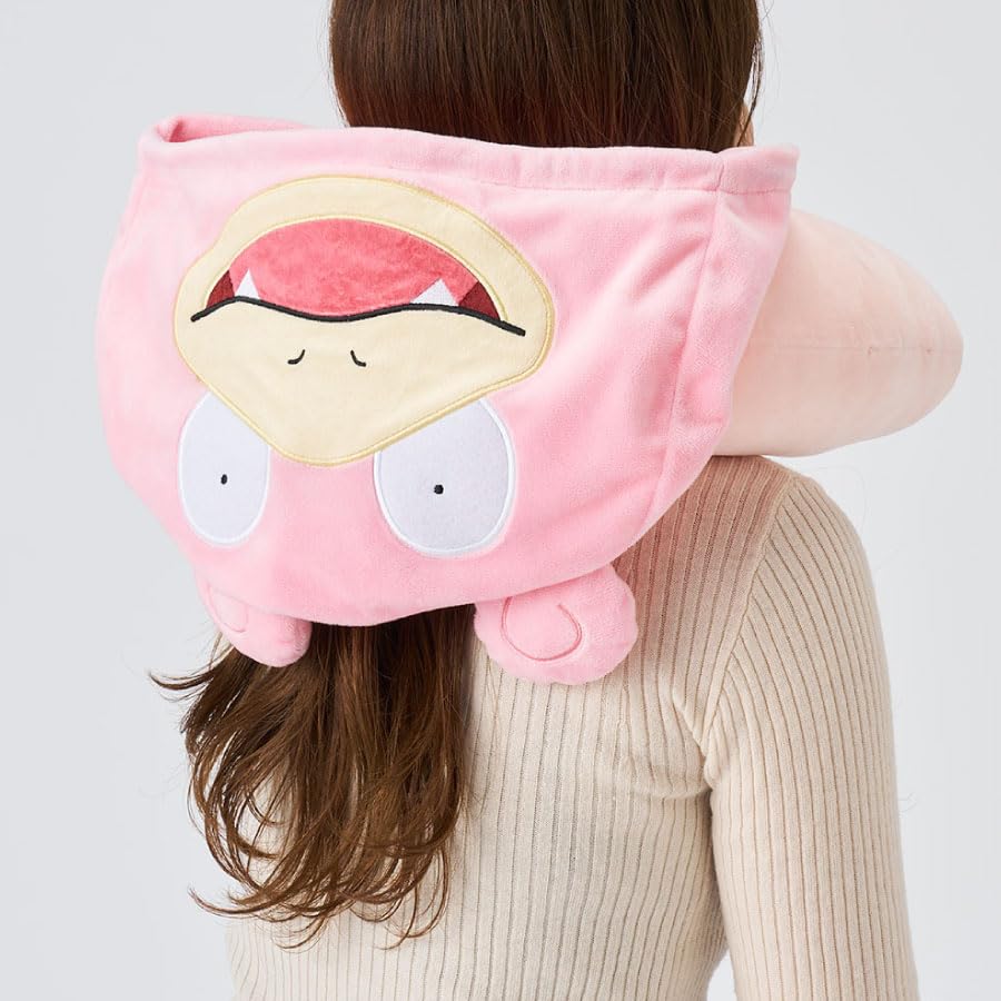 Gowell Pokemon Slowpoke Hooded Neck Pillow Japan Official Travel Accessory- Japan Figure Store - #1 Bring To You The Best Japanese Goods