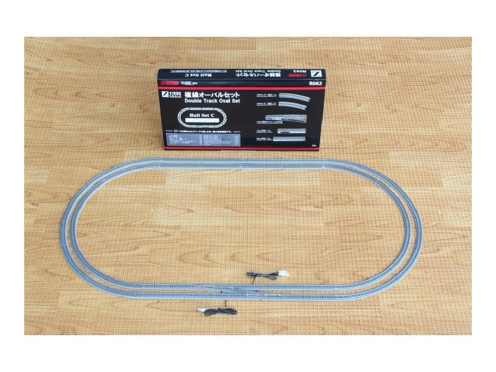 Rokuhan Z Gauge Double Track Oval Rail Set R062 - Compact Train Layout- Japan Figure Store - #1 Bring To You The Best Japanese Goods