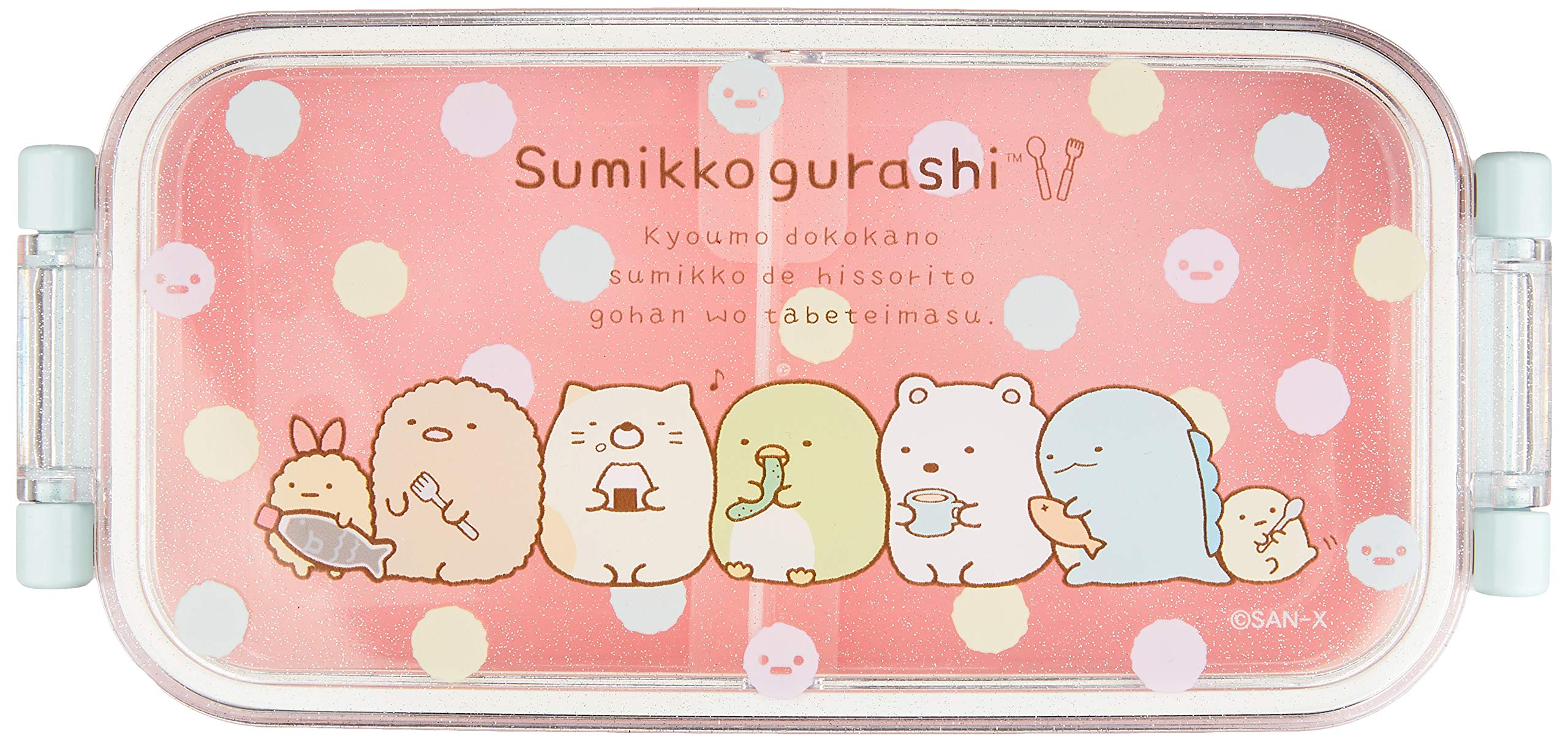San-X Sumikko Gurashi 2-Tier Lunch Box with Locking Chopsticks Ky41101- Japan Figure Store - #1 Bring To You The Best Japanese Goods