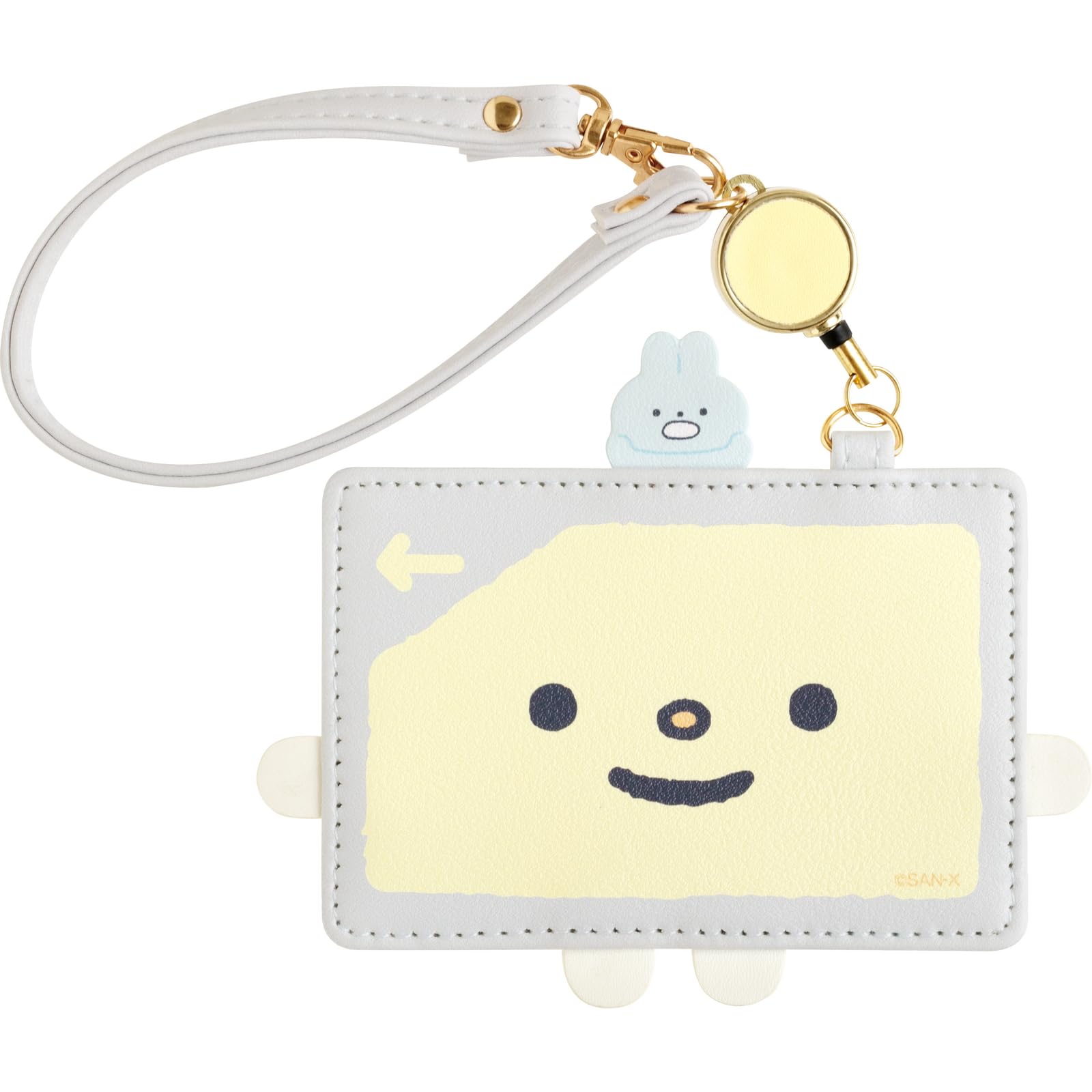 San-X Pokantotan Pass Case with Reel - Ice Card Tan PB69801- Japan Figure Store - #1 Bring To You The Best Japanese Goods