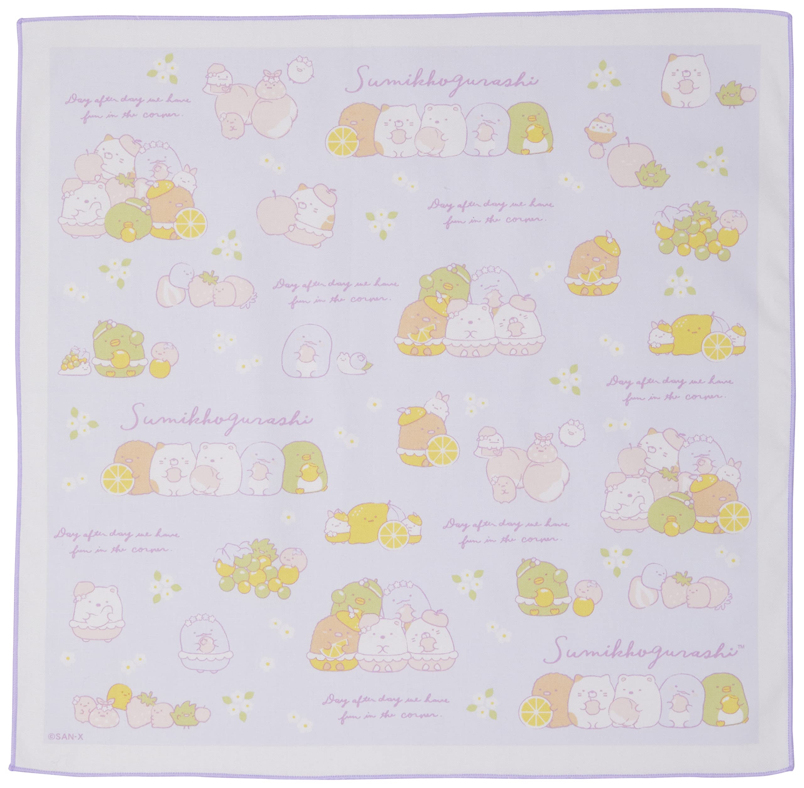 San-X Sumikko Gurashi Fruit Blue Lunch Napkin Ch43606- Japan Figure Store - #1 Bring To You The Best Japanese Goods