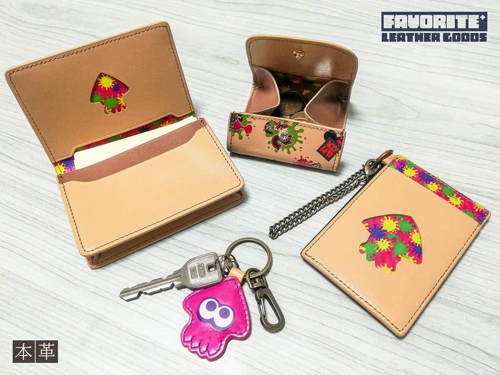 Sanei Boeki Genuine Leather Business Card Holder - Splatoon2 Theme- Japan Figure Store - #1 Bring To You The Best Japanese Goods