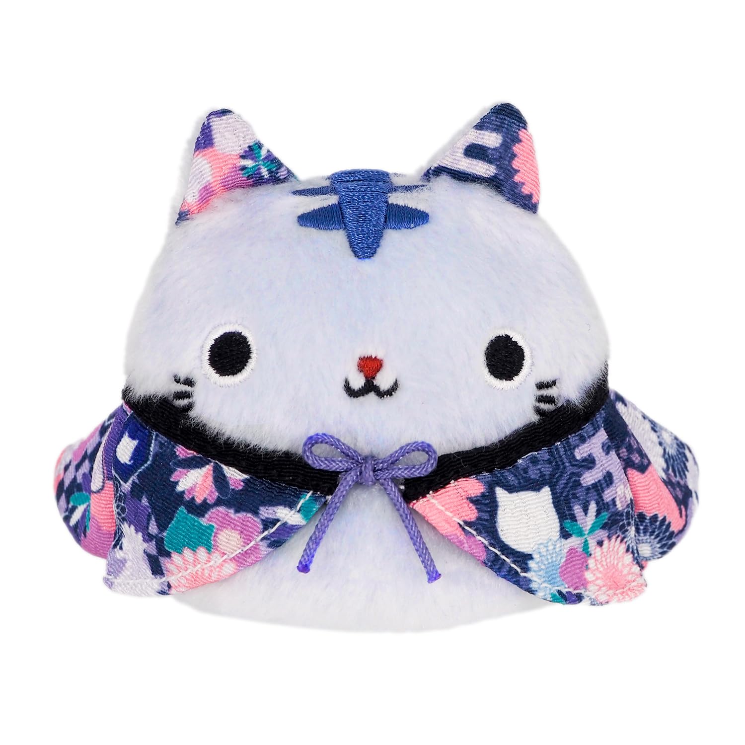 Sanei Boeki Local Dango Blue Haori Cat Plush Toy 7.5cm x 6cm x 7cm Kyoto- Japan Figure Store - #1 Bring To You The Best Japanese Goods