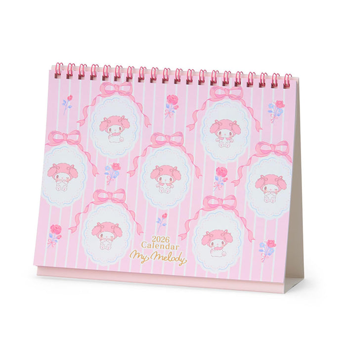 Calendrier de bureau à anneaux Sanrio 2026 My Melody 622044 - Planificateur papier mignon