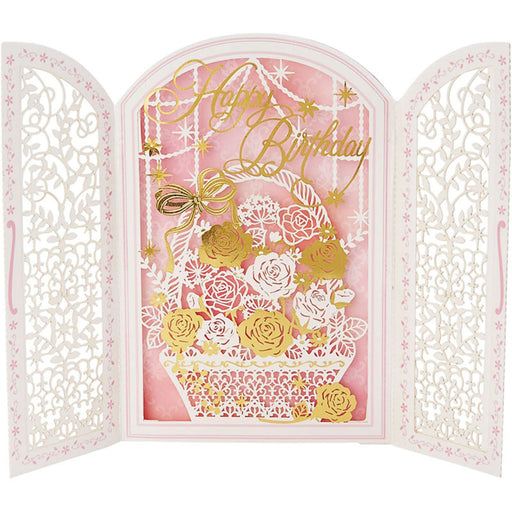 Sanrio Bd102 Laser Cut Rose Birthday Card with Overseas Shipping- Japan Figure Store - #1 Bring To You The Best Japanese Goods