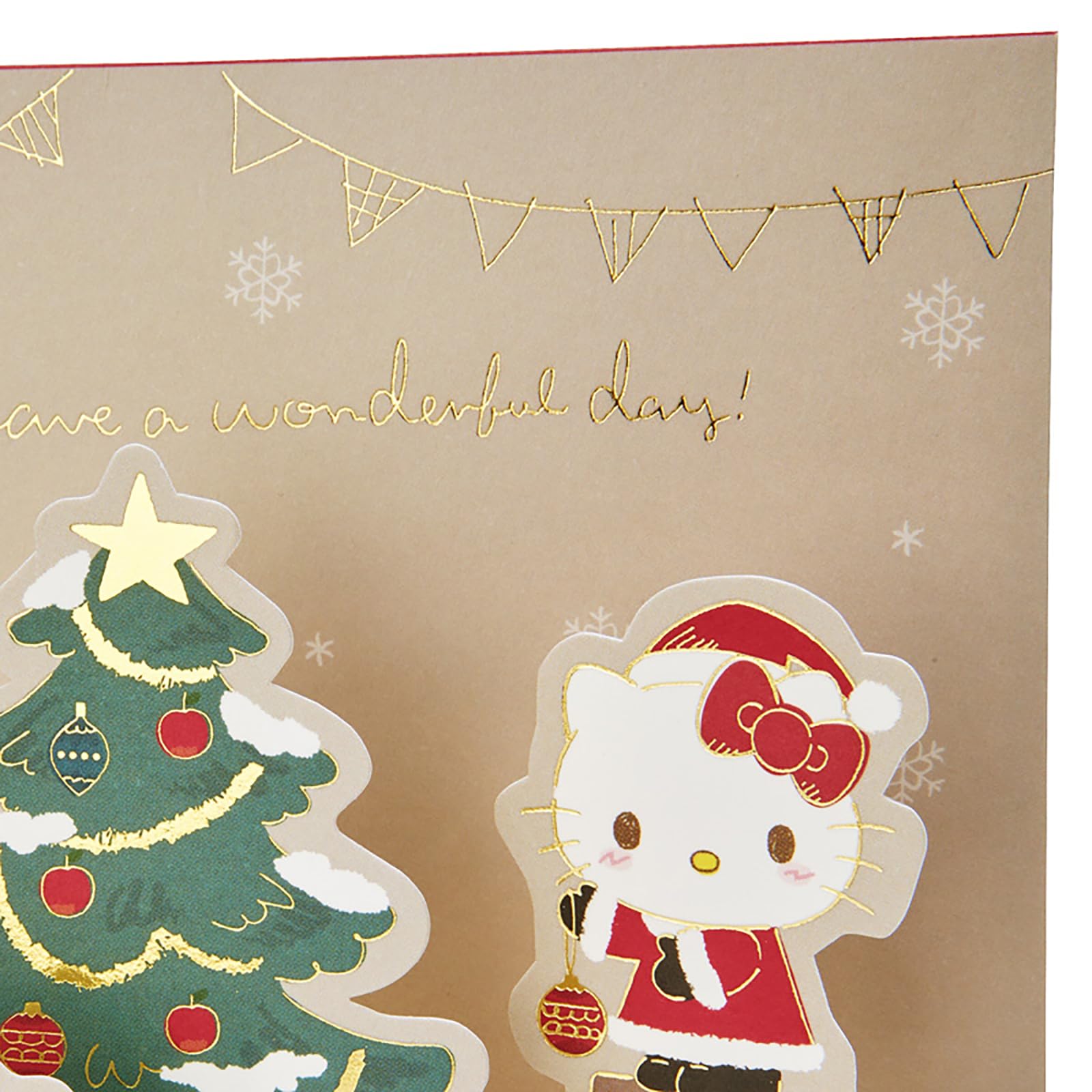 Sanrio Hello Kitty Christmas Greeting Card - Tree Decoration - Jx 63-3- Japan Figure Store - #1 Bring To You The Best Japanese Goods