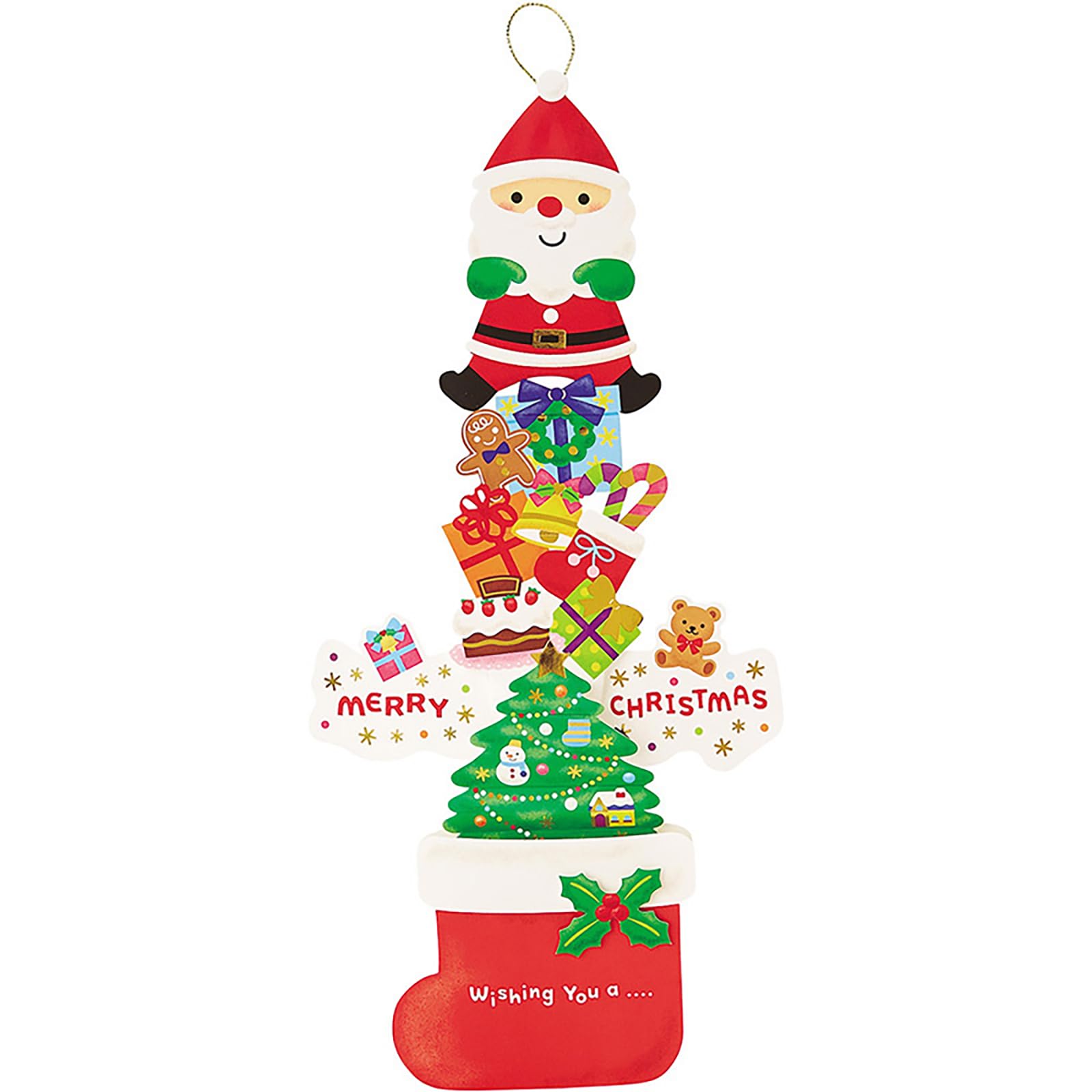 Sanrio Christmas Greeting Card Santa in Boots with Overseas Shipping- Japan Figure Store - #1 Bring To You The Best Japanese Goods