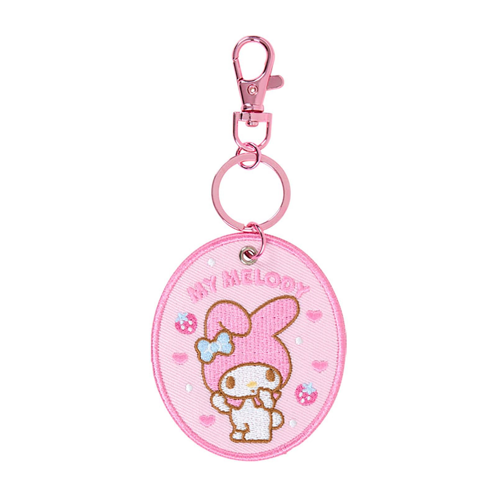 Sanrio My Melody Embroidered Patch Keychain Polyester Steel 1st Edition
