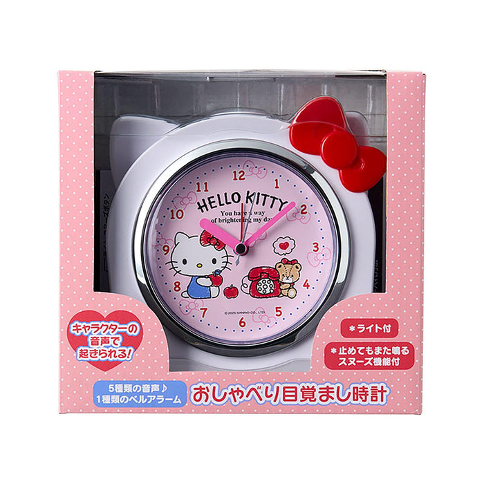 Sanrio Hello Kitty Alarm Clock with Light ABS Resin Model 306649