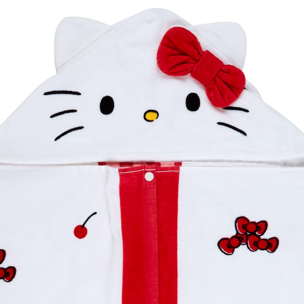 Sanrio Hello Kitty Hooded Towel 75x120cm Cute Character Design- Japan Figure Store - #1 Bring To You The Best Japanese Goods