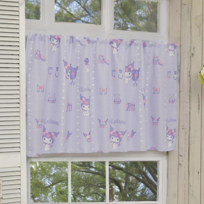 Sanrio Kuromi Cafe Curtain - Small Window 145x45cm Heat Insulating Washable- Japan Figure Store - #1 Bring To You The Best Japanese Goods