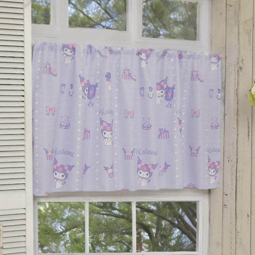 Sanrio Kuromi Cafe Curtain 145x70cm Heat Insulating Privacy Small Window Curtain- Japan Figure Store - #1 Bring To You The Best Japanese Goods