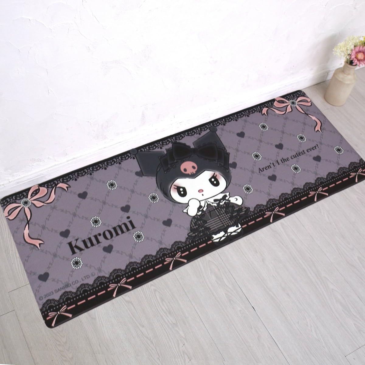 Sanrio Kuromi Kitchen Mat 45x120cm PVC Water-Repellent Easy Clean Mat- Japan Figure Store - #1 Bring To You The Best Japanese Goods