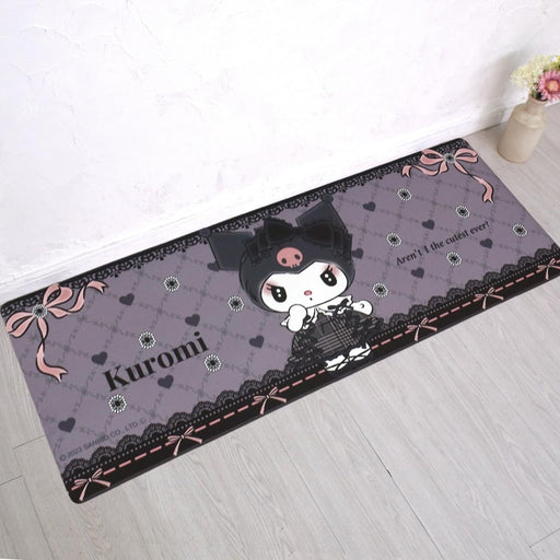 Sanrio Kuromi Kitchen Mat 45x120cm PVC Water-Repellent Easy Clean Mat- Japan Figure Store - #1 Bring To You The Best Japanese Goods