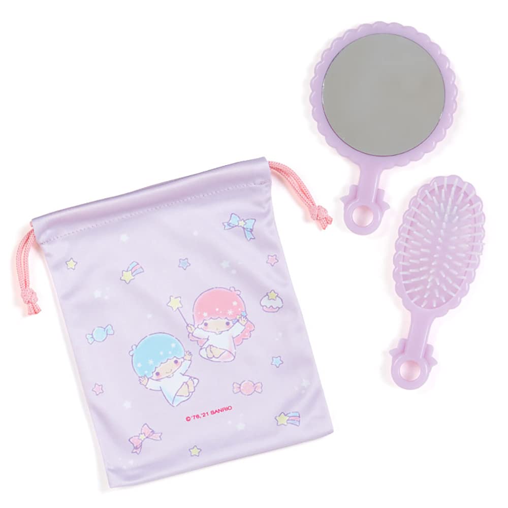 Sanrio Little Twin Stars Mirror and Brush Set with Cute Design- Japan Figure Store - #1 Bring To You The Best Japanese Goods